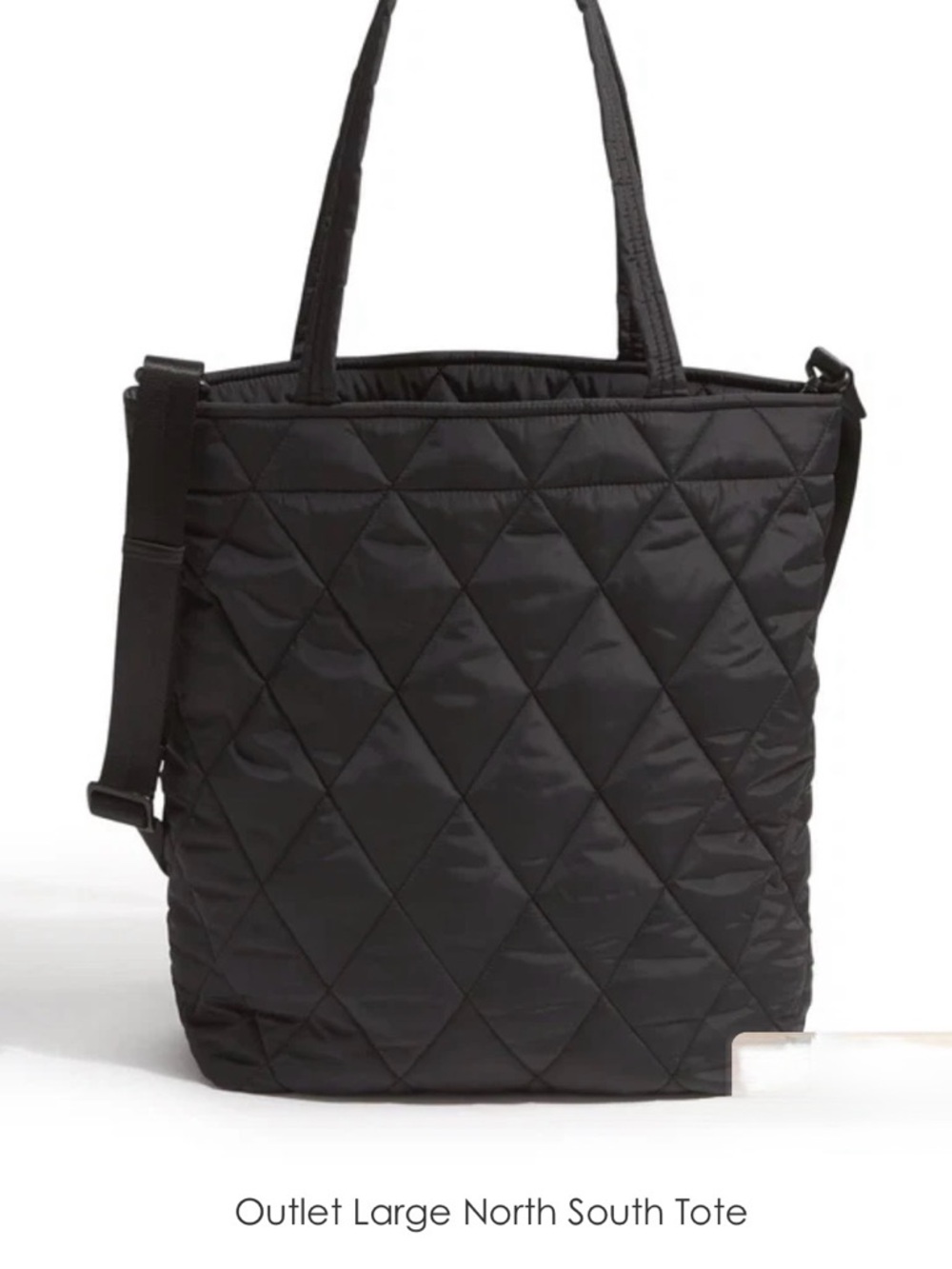 Vera Bradley outlet Lg. North South tote, ultralight, black - Picture 2 of 7